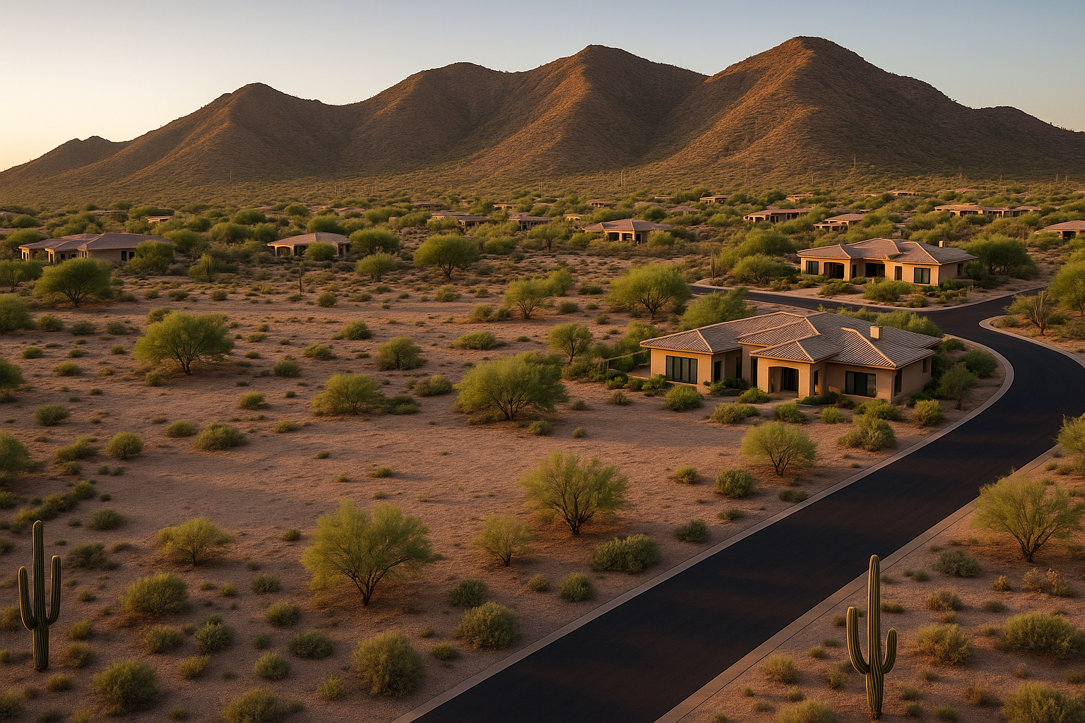 Arizona lower density residential land with flexible lot sizes